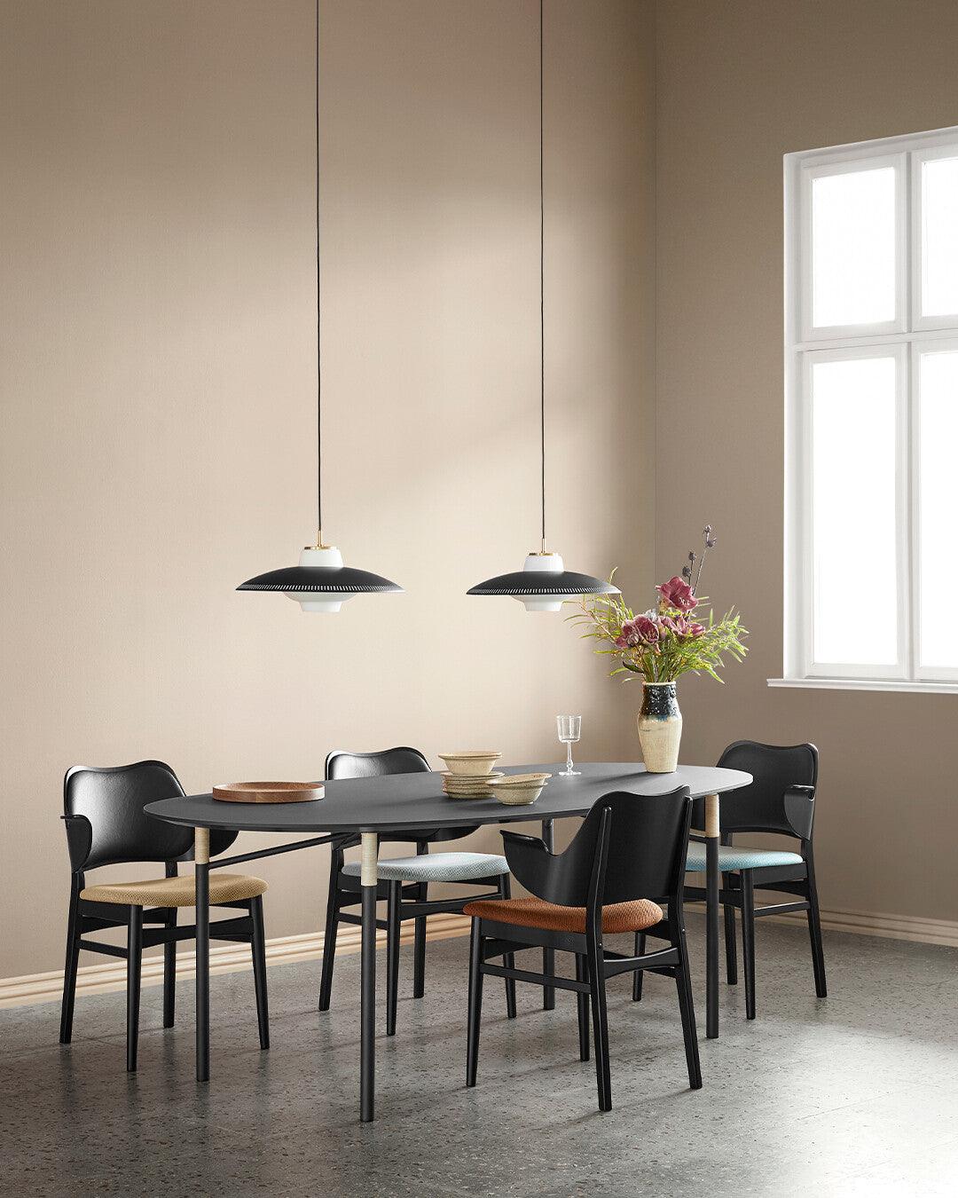 Opal Shade Pendant Light – Modern Glass & Metal Hanging Lamp for Dining Room