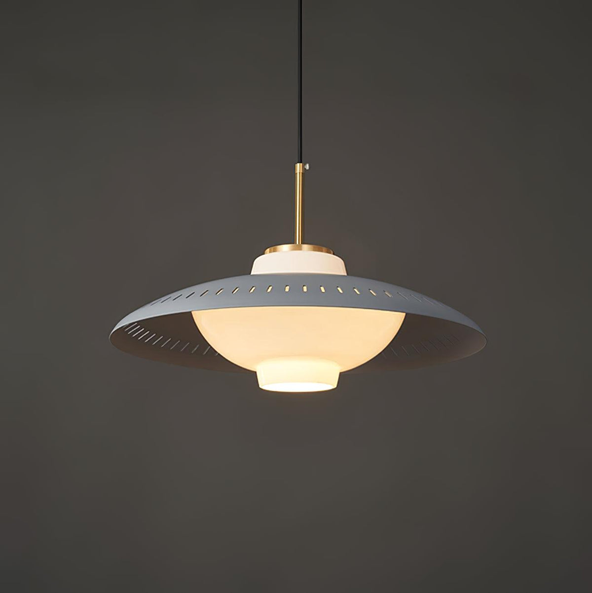 Opal Shade Pendant Light – Modern Glass & Metal Hanging Lamp for Dining Room