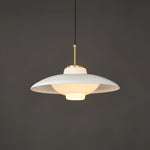 Opal Shade Pendant Light – Modern Glass & Metal Hanging Lamp for Dining Room