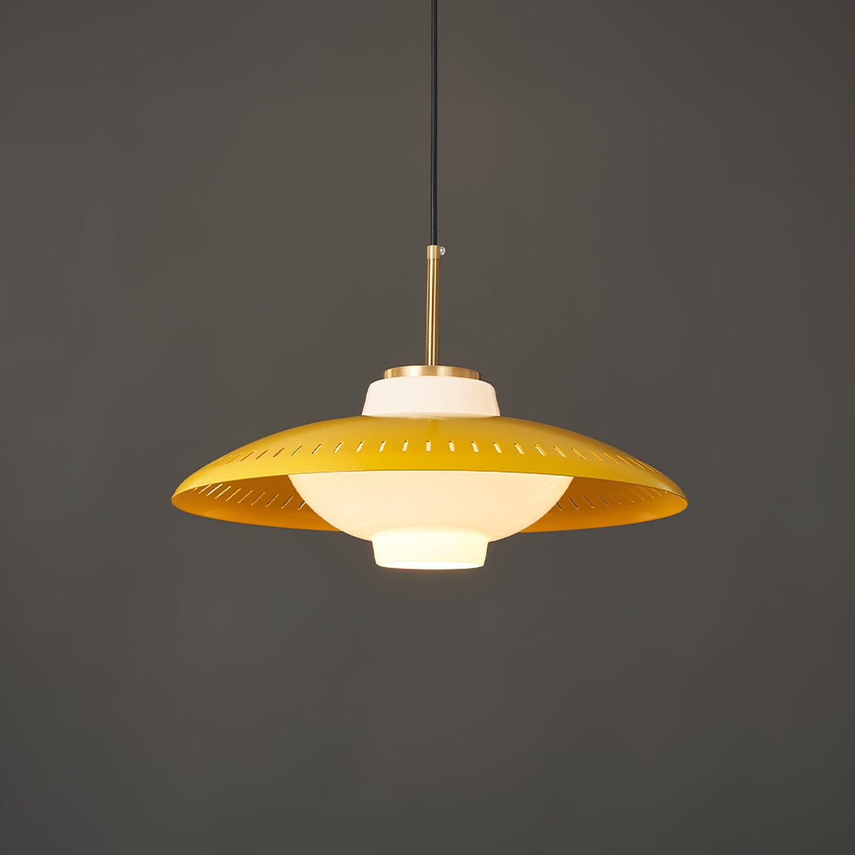 Opal Shade Pendant Light – Modern Glass & Metal Hanging Lamp for Dining Room