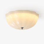 Opal Shell Flush Mount Ceiling Light, Modern Glass LED Ceiling Lamp for Living Room and Bedroom
