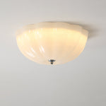 Opal Shell Flush Mount Ceiling Light, Modern Glass LED Ceiling Lamp for Living Room and Bedroom