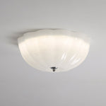 Opal Shell Flush Mount Ceiling Light, Modern Glass LED Ceiling Lamp for Living Room and Bedroom