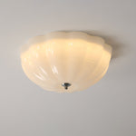 Opal Shell Flush Mount Ceiling Light, Modern Glass LED Ceiling Lamp for Living Room and Bedroom