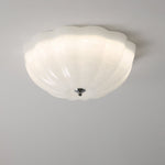 Opal Shell Flush Mount Ceiling Light, Modern Glass LED Ceiling Lamp for Living Room and Bedroom
