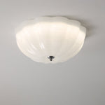 Opal Shell Flush Mount Ceiling Light, Modern Glass LED Ceiling Lamp for Living Room and Bedroom