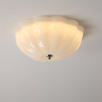 Opal Shell Flush Mount Ceiling Light, Modern Glass LED Ceiling Lamp for Living Room and Bedroom