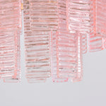 Opalora Pink Glass Chandelier | Murano-Style Gold Accent Lighting