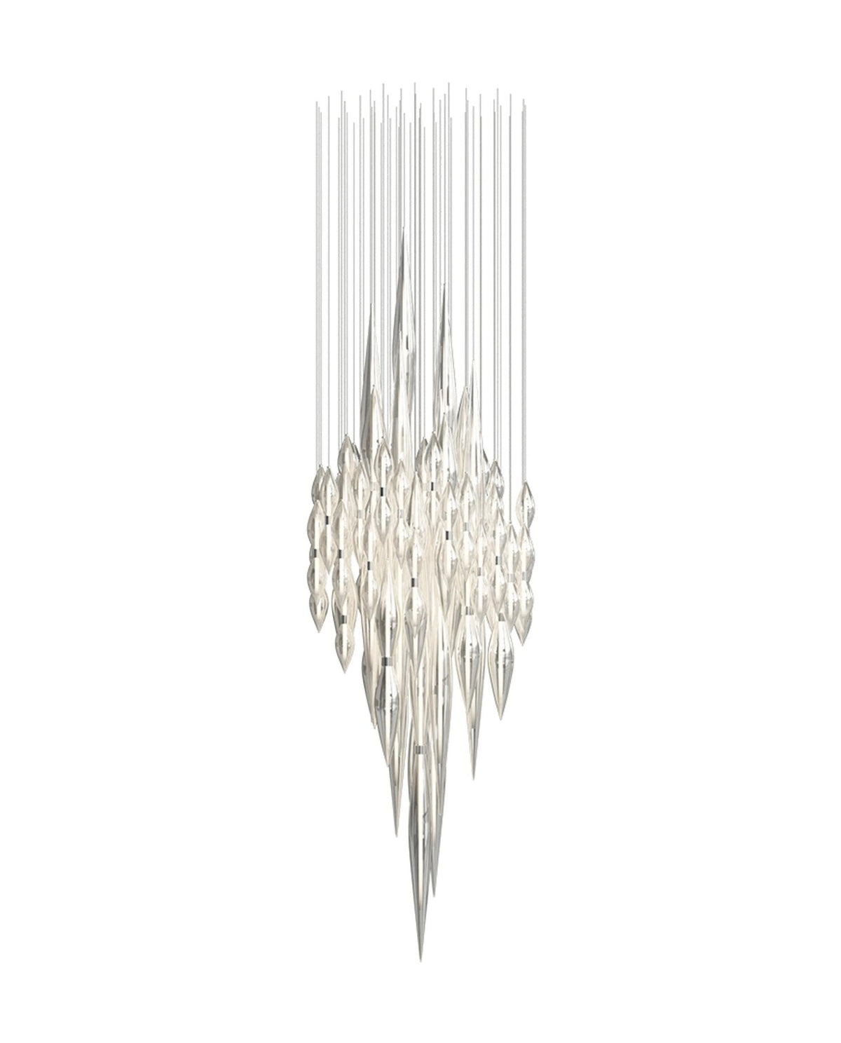 Opera Handblown Glass Linear Chandelier for Modern Interiors