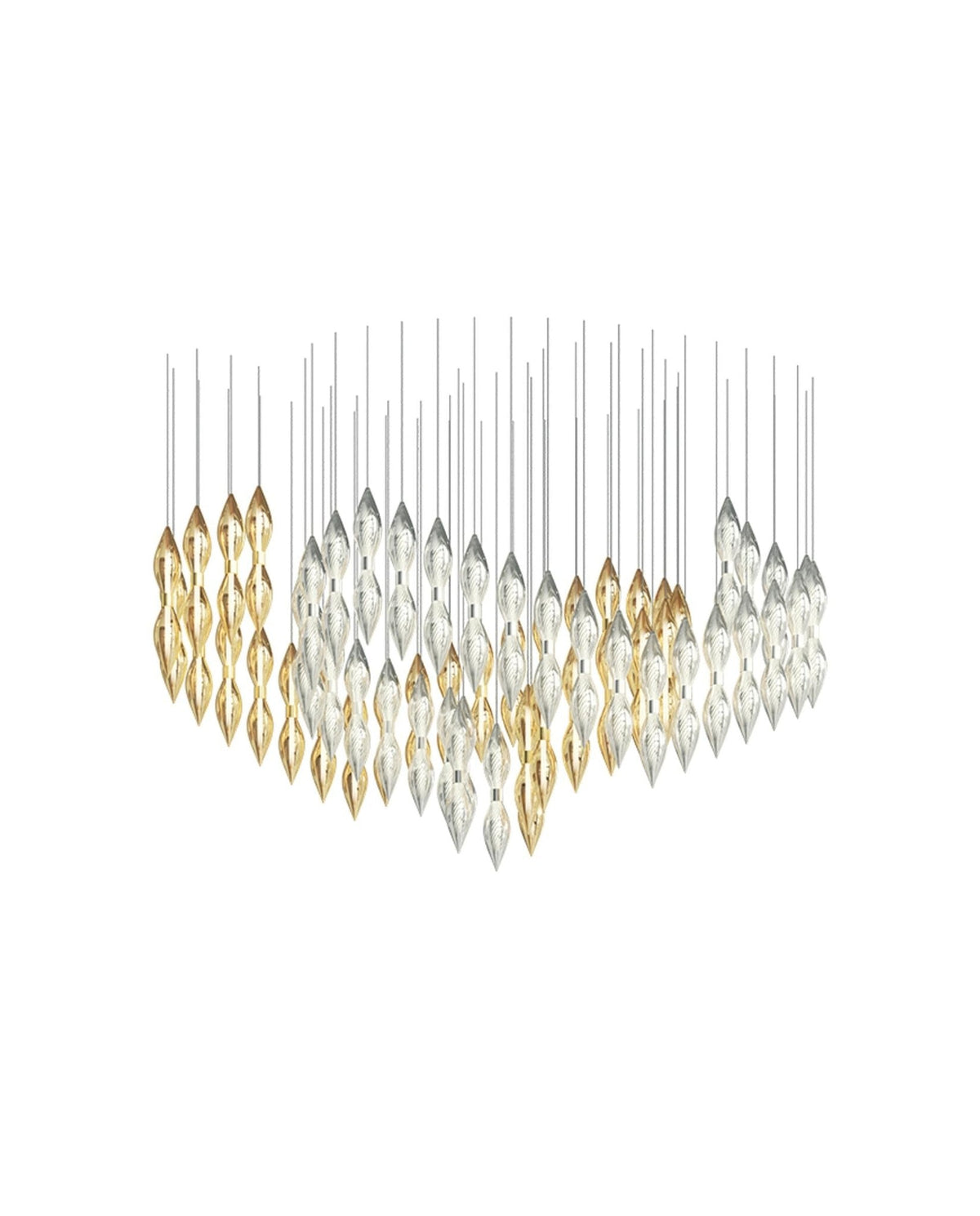 Opera Handblown Glass Linear Chandelier for Modern Interiors