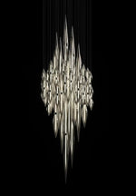 Opera Handblown Glass Linear Chandelier for Modern Interiors
