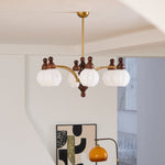 Ophelia Blossom Chandelier – Modern Floral Glass Pendant Light for Dining Room and Living Room