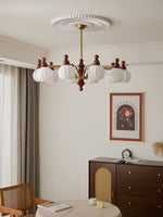 Ophelia Blossom Chandelier – Modern Floral Glass Pendant Light for Dining Room and Living Room