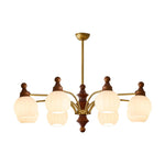 Ophelia Blossom Chandelier – Modern Floral Glass Pendant Light for Dining Room and Living Room