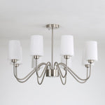 Opulenza Chandelier – Designer Fabric & Metal Pendant Light for Dining Room