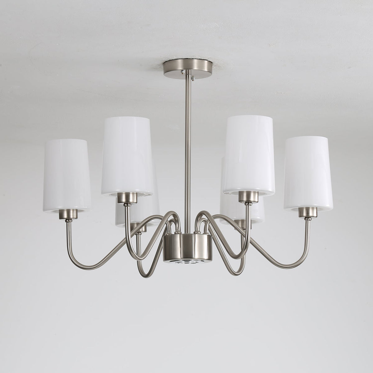 Opulenza Chandelier – Designer Fabric & Metal Pendant Light for Dining Room