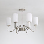 Opulenza Chandelier – Designer Fabric & Metal Pendant Light for Dining Room