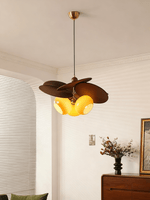 Orabel Ember Chandelier – Modern Walnut & Glass Pendant Light