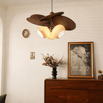 Orabel Ember Chandelier – Modern Walnut & Glass Pendant Light