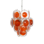 Aurelia Orange Glass Disc Chandelier – Modern Designer Pendant Light