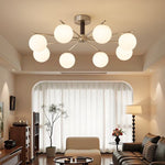 Orb Balance Chandelier – Modern Glass Sphere Pendant Light for Dining Room and Living Room