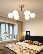 Orb Balance Chandelier – Modern Glass Sphere Pendant Light for Dining Room and Living Room