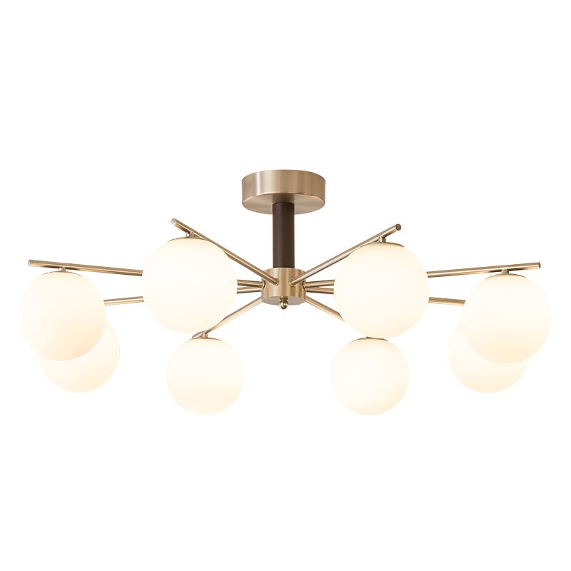 Orb Balance Chandelier – Modern Glass Sphere Pendant Light for Dining Room and Living Room