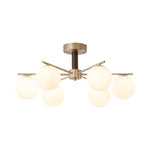 Orb Balance Chandelier – Modern Glass Sphere Pendant Light for Dining Room and Living Room