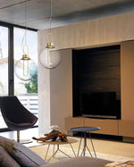 Orb Pendant Light – Modern LED Glass Sphere Lamp for Dining Room and Living Room