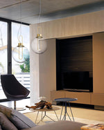 Orb Pendant Light – Modern LED Glass Sphere Lamp for Dining Room and Living Room