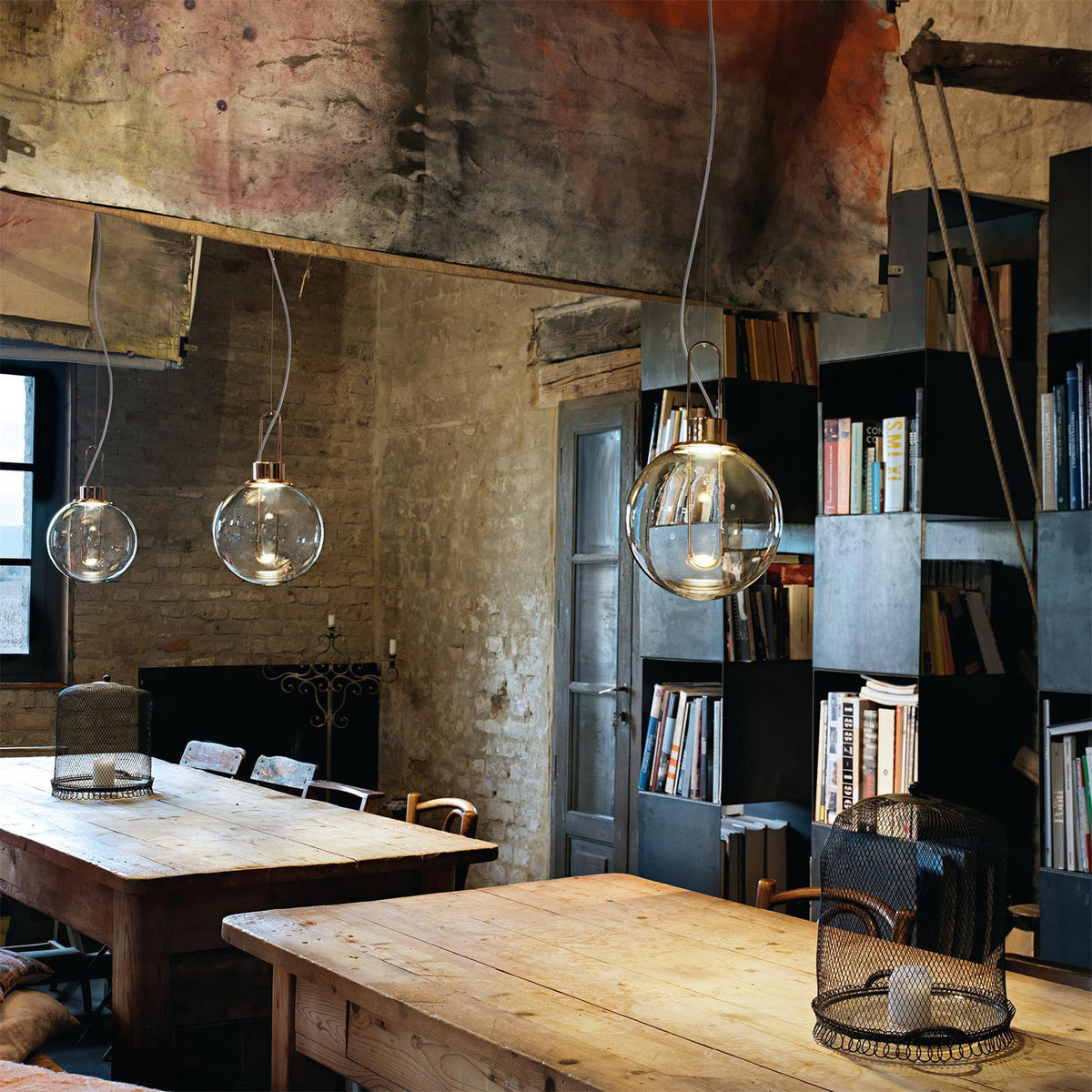 Orb Pendant Light – Modern LED Glass Sphere Lamp for Dining Room and Living Room