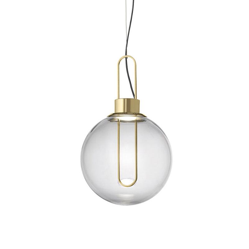 Orb Pendant Light – Modern LED Glass Sphere Lamp for Dining Room and Living Room