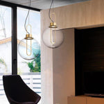 Orb Pendant Light – Modern LED Glass Sphere Lamp for Dining Room and Living Room
