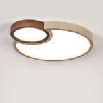 Orba Travertine Ceiling Light – Natural Stone LED Flush Mount