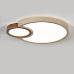 Orba Travertine Ceiling Light – Natural Stone LED Flush Mount