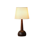 Orben Wood Table Lamp – Modern Walnut Bedside Lamp with Fabric Shade