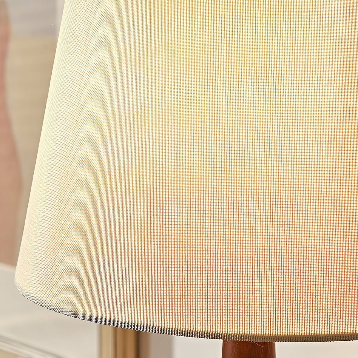 Orben Wood Table Lamp – Modern Walnut Bedside Lamp with Fabric Shade