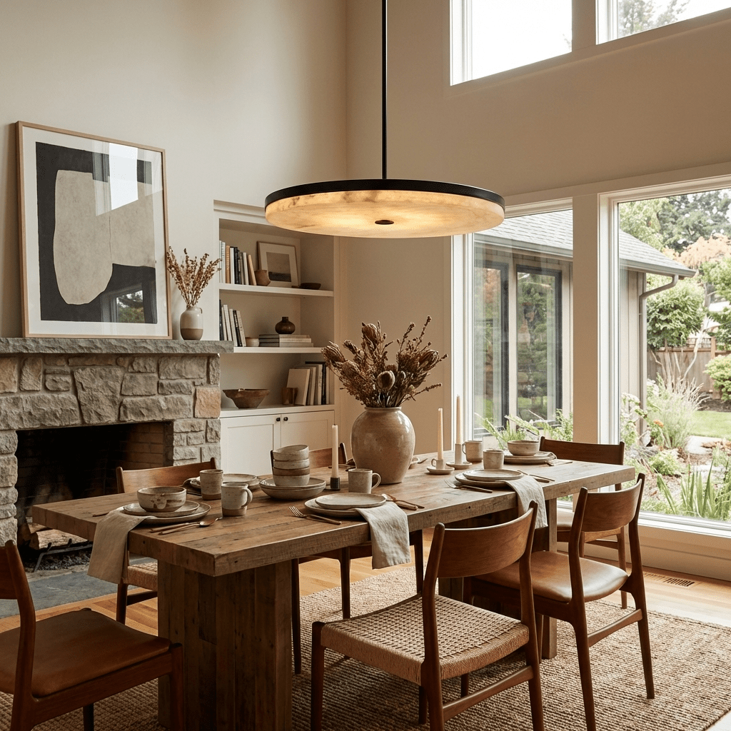 Orbis Alabaster Pendant Light – Modern Natural Stone Ceiling Lamp