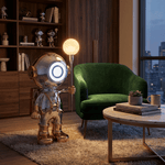 Orbit Explorer Sculptural LED Floor Lamp with Chrome Finish