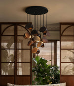 Orbit Fold Wood Pendant Light – Modern Nordic LED Hanging Lamp for Dining and Kitchen