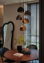 Orbit Fold Wood Pendant Light – Modern Nordic LED Hanging Lamp for Dining and Kitchen