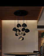 Orbit Fold Wood Pendant Light – Modern Nordic LED Hanging Lamp for Dining and Kitchen