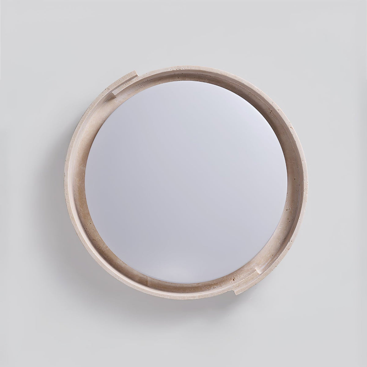 Orbital Edge Flush Mount Ceiling Light in Yellow Travertine