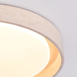 Orbital Edge Flush Mount Ceiling Light in Yellow Travertine