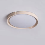 Orbital Edge Flush Mount Ceiling Light in Yellow Travertine