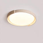 Orbital Edge Flush Mount Ceiling Light in Yellow Travertine