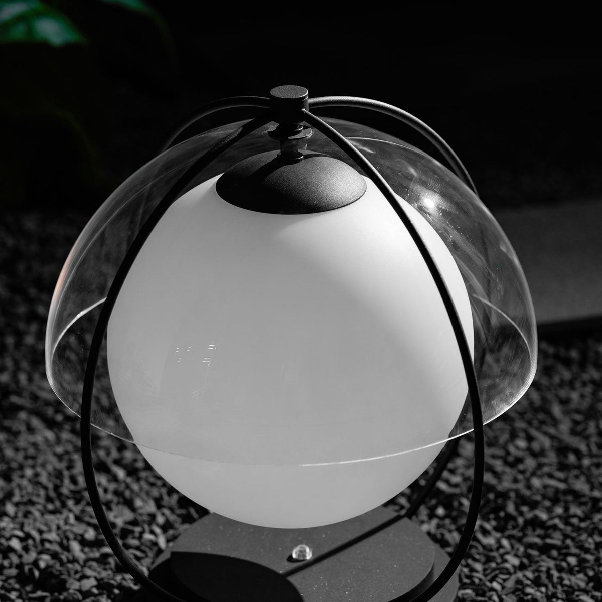 Orbital Globe Outdoor Table Lamp – Modern Sphere LED Patio Light
