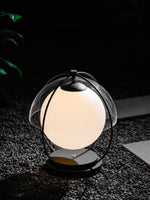 Orbital Globe Outdoor Table Lamp – Modern Sphere LED Patio Light
