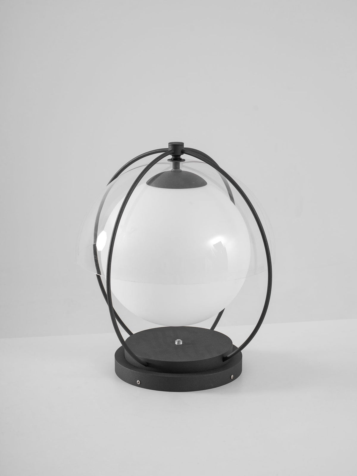 Orbital Globe Outdoor Table Lamp – Modern Sphere LED Patio Light