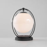 Orbital Globe Outdoor Table Lamp – Modern Sphere LED Patio Light